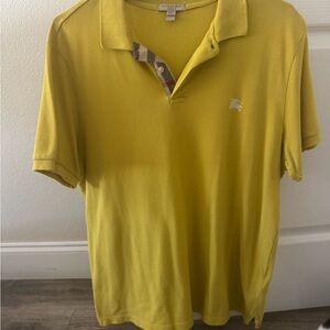 Burberry Yellow Short Sleeve Polo Shirt